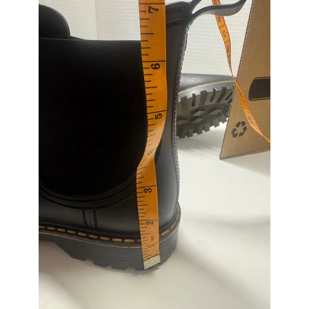 Igor Black Chelsea Rain Boots Waterproof Matte Ankle Lug‎ Sole Made in Spain 40